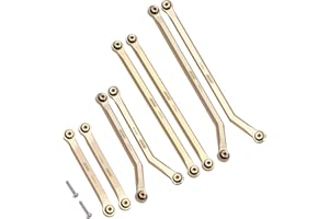 INJORA High Clearance Front 4 Handlebar Set 43g Brass Handlebar for SCX24 Gladiator Dodge Power Wagon 1/24 RC Crawler Axial AXI00005, 8 Pieces