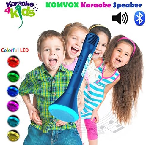 Wireless Microphone Kids Karaoke Singing Machine with Built-in Bluetooth Cool Echo Speaker, Prime Blue Prince Design, Creative Birthday Music Gifts Electronic Toy for Boys, Teens Sing Disney Songs