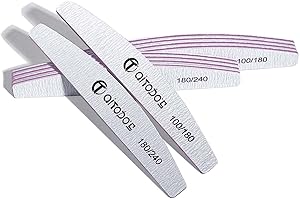 AITODOS TA AiTodos® 10 Limas de Uñas Profesionales, - Grano 100/180/240, 5 Pulidores 100/180, 5 Herramientas 180/240