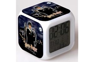 ZZTX FASHION Enfant Chambre Réveil, Chevet Réveil avec 7 Couleurs Veilleuse, Mini Music Réveil avec 8 Sons, Cadeau pour Les Filles Garçons,D