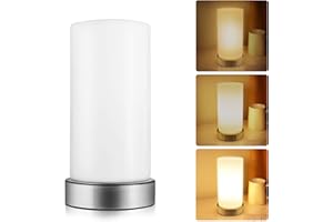 ‎OPARD Opard Nachttischlampe touch dimmbar, Tischlampe für kinderzimmer, Tischleuchte, Nachttischlampe led, Nachtischlampen touch-dimmer,Nachtisch Lampen,Lampenschirm für Tischlampe, E14(Warmes Weiß)