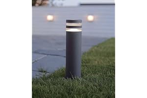 CGC Lighting Dark Grey Anthracite Post Bollard Pole Lamp Outdoor Light Garden Patio Driveway Pathway Decking Landscape