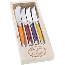 Jean Dubost Creazioni Set 4 Coltelli Da Cucina In Acciaio Inox Con Affilacoltelli E Borsa Kimono Nera - Chef, Santoku, Office E Coltello Per Tagliare