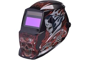 Nuzamas Solar Powered Auto Darkening Welding Helmet Mask Weld Face Protection for Arc Tig Mig Grinding Plasma Cutting with Adjustable Shade Range DIN4/9-13 UV/IV protection DIN16