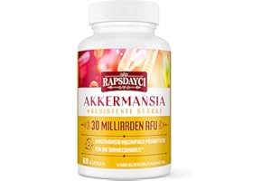 RAPSDAYCI 30 Milliards d'UFC/jour Akkermansia Muciniphila Probiotique, un Akkermansia vivant pour les Femmes & Hommes, Suppléments pour la santé Digestive (60 Unités (Lot de 1))