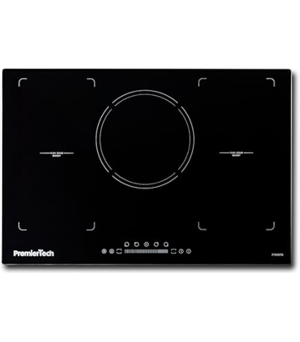 PIANO COTTURA CANDY 5 FUOCHI | Induzione | Nero | 77 Cm