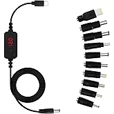 SinLoon Cavo adattatore PD a CC 5 V, 9 V, 12 V, 15 V, 20 V Tensione regolabile da tipo maschio a DC5521 maschio Cavo di alime