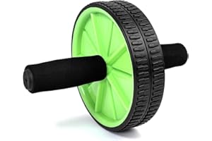 OcioDual Rueda Abdominal, Rodillo para Abdominales con Mango, Roller Gimnasio en Casa, Rodillo Abdominal, AB Wheel