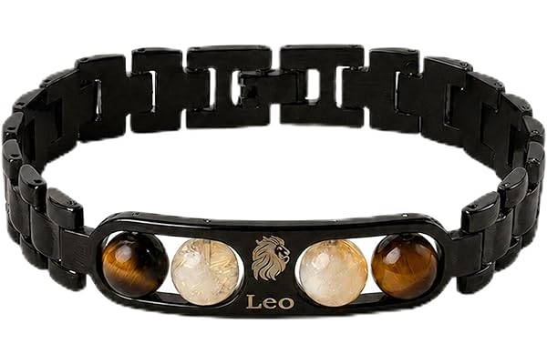 Astrotalk Zodiac Metal Bracelet for Man | AAA+ Quality Crystal Beads | For Confidence, Focus &amp; Positive Mindset | Adjustable