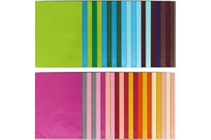 Naler papier de soie emballage coloré 60pcs en vrac, feuille de soie emballage cadeau avec 20 couleurs Pour Pompons, DIY, Emballage de Bouquets et Loisirs Créatifs, 50 * 70cm, Tissus artistique