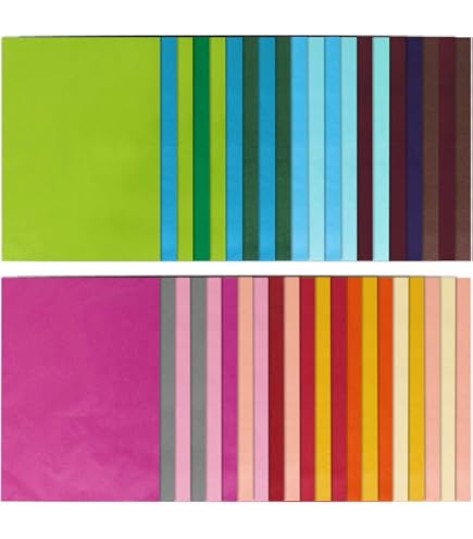 Papier De Soie 40 Couleurs - 500 Feuilles Pour Emballage Cadeau, Loisirs Créatifs, Déco Mariage & Fêtes - Format 20x29 Cm