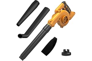 IKEBORM Cordless Leaf Blower for Dewalt 18V Battery, 2-in-1Small Leaf Blower, Air Speed of Up to 300km/h Powerful Electric Garden Blower for Home Lawn Care Blowing Vacuuming (No Battery)