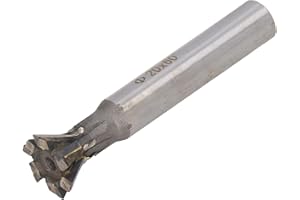 WALFRONT Fraise à Queue D'aronde en Carbure 60 Degrés 6 Flûtes Fraise à Rainurer Outil de Coupe Fraise en Bout pour le Travail des Métaux Diamètre de la Tige Droite 20mm/ 0.8in