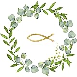 20 Servietten Goldfisch im Kranz als Tischdeko Taufe Kommunion Konfirmation 33x33 cm