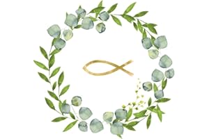 SERVIETTEN KONFIRMATION - KOMMUNION 20 Servietten Goldfisch im Kranz als Tischdeko Taufe Kommunion Konfirmation 33x33 cm