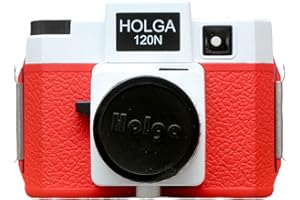 Holga 120N White Top Red Body 120 Format Film Camera