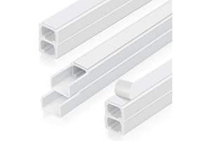 Cozary Canalina Passacavi Adesiva (400mmx15mmx10mm), 6 Pezzi Canaletta per Cavi Elettrici Nascondi Cavi TV, Canaline Passacavi da Muro Organizzatore di Cavo per Casa o Ufficio