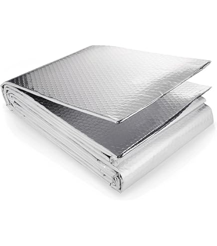 Isolant Thermique Autocollant, Tapis De Protection Thermique Aluminisé Fibre De Verre Film Reflecteur Radiateur, 30 X 100 Cm