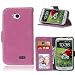 Produktbild GHC Cases & Covers, Für LG Optimus L70 D320 Dual D325 Solid Color Premium PU Ledertasche Deckel Mattglas Flip Stand Case Etui mit Etikettenrahmen (Color : 2, Size : LG Optimus L70 D320 Dual D325)