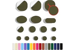 Skystuff 45 Stück Daunenjacke Flicken Nylon Reparaturband selbstklebende Reparatur Flicken für Jacke Zelt Oberbekleidung Reparatur, Runde und ovale Form, Armee Grün