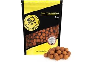 CARP TARGET - Boilies Premium 16/20/24 mm - 1kg - 10 Eier für 1 kg Boilies - Sinkender Köderball für Karpfen und Graskarpfen - Aromatische Mischung aus Haith's Zubehör