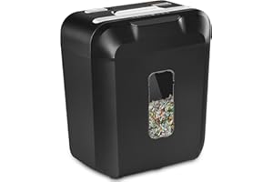 VidaTeco 10-Sheet Home Shredder, Cross Cut Paper Shredder Shreds Paper/Card/Booklet/Clip, Small Office Shredder Machine, High Security Level P-4 Jam Proof System, 14L Liftout Basket