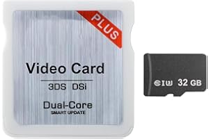 AUKUOY Speicherkartenadapter mit 32GB TF Karte Kompatibel mit DS DSI 2DS 3DS NDS, Keine Zeitbombe, Stecker und Spiel