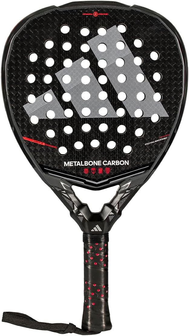 adidas Metalbone Carbon 2026 - Pala de pádel Negra, 453 g