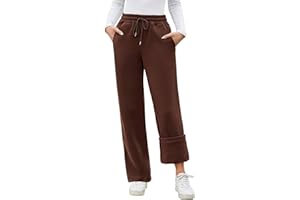 PASUDA Pantaloni Tuta Donna Invernali Termici Pantaloni Fodera in Pile Casual Elastico Pantaloni Jogging a Vita Alta Pantalone Sportivi Lungo Comodi in Cotone con Tasche e Coulisse