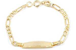 Monde Petit Bracelet Enfant Or Jaune 9 Carats - Coffret cadeau - Certificat de garantie
