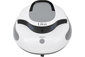 Likai Poolroboter, Kabelloser Poolsauger Akku mit Selbstparkfunktion,100 Min Reinigungszeit, Dual-Antriebsmotoren, Automatischer Poolsauger Bodensauger Ideal für 100m² Flache Oberirdische Pools