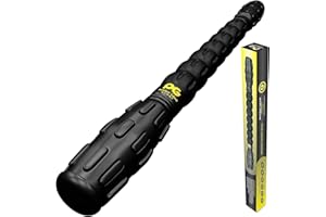 PHYSIX GEAR SPORT Physix Gear Massageroller mit Griff Selbstmassage Faszienstab bei Muskelschmerzen & Verspannung Faszienrolle mit Griff für Nacken Rücken & Beine Faszienroller Massagestick SCHWARZ
