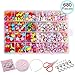 Produktbild Beautyshow DIY Perlen Set, 680 Stück Bunte Perlen mit Coiling, Schere, Clip und Haarnadeln, 24 Verschiedene Arten Training Acryl DIY Perlen Kit für Kinder DIY Armbänder, Halsketten,Lernspielzeug