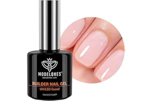 modelones Gel Constructor UñAs, Builder Gel UñAs Rosa, Pintauñas Semipermanentes, Base Rubber, Decoración Reparación, Gel Uñas, Gel para Extensión de Uñas para Principiantes y Profesionales