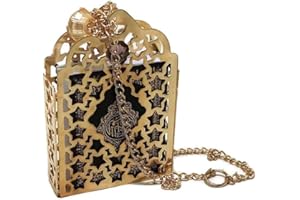 AL-AMEEN MUSLIM GIFT Islamischer Auto-Rückspiegel zum Aufhängen, dekoratives Ornament, Vehecle-Halskette AMN142 Mini-Al-Koran im Metallkäfig-Anhänger, Ramadan Eid, muslimisches Geschenk (schwarz_02)