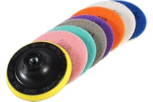 Tarcza ścierna do polerowania Akozon, zestaw tarcz diamentowych na sucho na mokro, do granitu, marmuru, betonu kamiennego, 4 cale