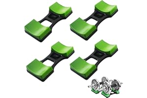 ‎KENSBRO 4 Stück Rack Hantel Bodenschutz Fitness, Gym Hantel Storage Rack, Kurzhantelablage Klein Kurzhantel, Hantelhalterung für Wird Verwendet, Um Hanteln Zu Platzieren, Heim Fitness(Grün)