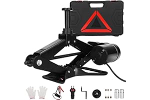 ROGTZ Electric Scissor Car Jack Kit, 2 Ton 12V Portable Auto Car Lift with 37 cm Range for SUV/Sedan, Floor Jack for ire Change & Roadside Emergency