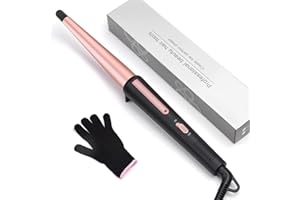 JAETON Lockenstab Haarcurler Keramik Beschichtung, 13mm-25mm Lockenwickler, Lockenstäbe mit LCD Display, 100 ℃ -230 ℃ Curling Iron, mit Handschuh Haarspange (feste Temp)