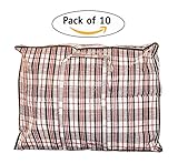 Pack of 10 XX- Large STRONG Storage Laundry Shopping Bags – XXL Moving Bags with