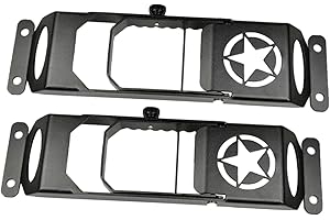B Baosity Paire De Pied Pliant en Métal pour Marchepied De Porte Antidérapante en Métal pour Jeep Wrangler JK