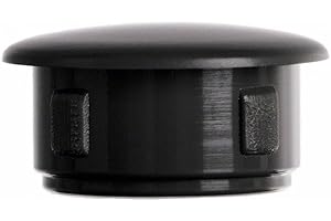 EMFA Tappi copriforo 13 mm nero – Tappi in plastica per mobili e fori di fissaggio – 1,3 cm – Set da 25 pezzi