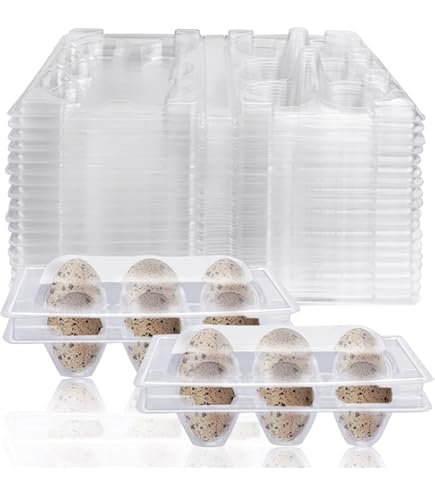 100 Cartoni Per Uova In Plastica Trasparente - Portauova Da 6 Posti Per Mercati E Casa - Foto 8