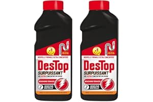 DESTOP Lot de 2 Gels Déboucheur Canalisation Pro - 500 ml