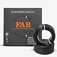 FAB P.V.C INSULATED WIRES & CABLES | 2.5mm | 91m | FR PVC Insulated CCA Copper Wire | Single Core Multi-Strand House Wiring Cable | Gauge (10 No.) | Black