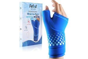 Fefod Handleds-kylklamp, återanvändbar gelhand ispaket för karpaltunnellindring, varm kall terapi tumme och handledens fryshylsa, gelhandske för artrit, sportskador, teninit, svullnad