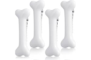 LARREL 4 Pcs Bone Clips, Cute White Dog Bone Hair Clip Small Exquisite Emo Hair Accessories for Halloween Cosplay Costume Parties, Daily Wear, Holiday Celebrations