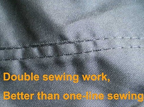 BBQ Grillabdeckung, Grill-Abdeckhaube Schutzhuelle Haube Wetterschutzabdeckung BBQ Cover für Weber, Brinkmann, Char Broil, Holland and Jenn Air Grill Smoke Barbecue Gasgrill —Schwarz von Jr.Hagrid (S:145x61x117cm) - 5