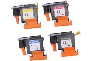 SEAFRONT 4 Pcs Printhead Printer Head Replacement Magenta Black Cyan Yellow Printhead Accessory for Designjet 100 110 111 500 510 800 813 850