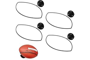 Bncxdc Support de Rugby, 4 pièces de Support Mural de Football Ovale, Support de Rangement de Ballon, Support de présentation de Basket-Ball, adapté au Rangement de Ballon, décoration Murale